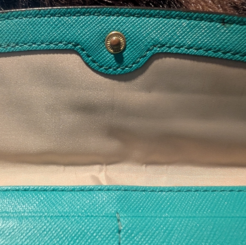 Coach Vibrant Teal Wallet NWOT - Picture 3 of 3